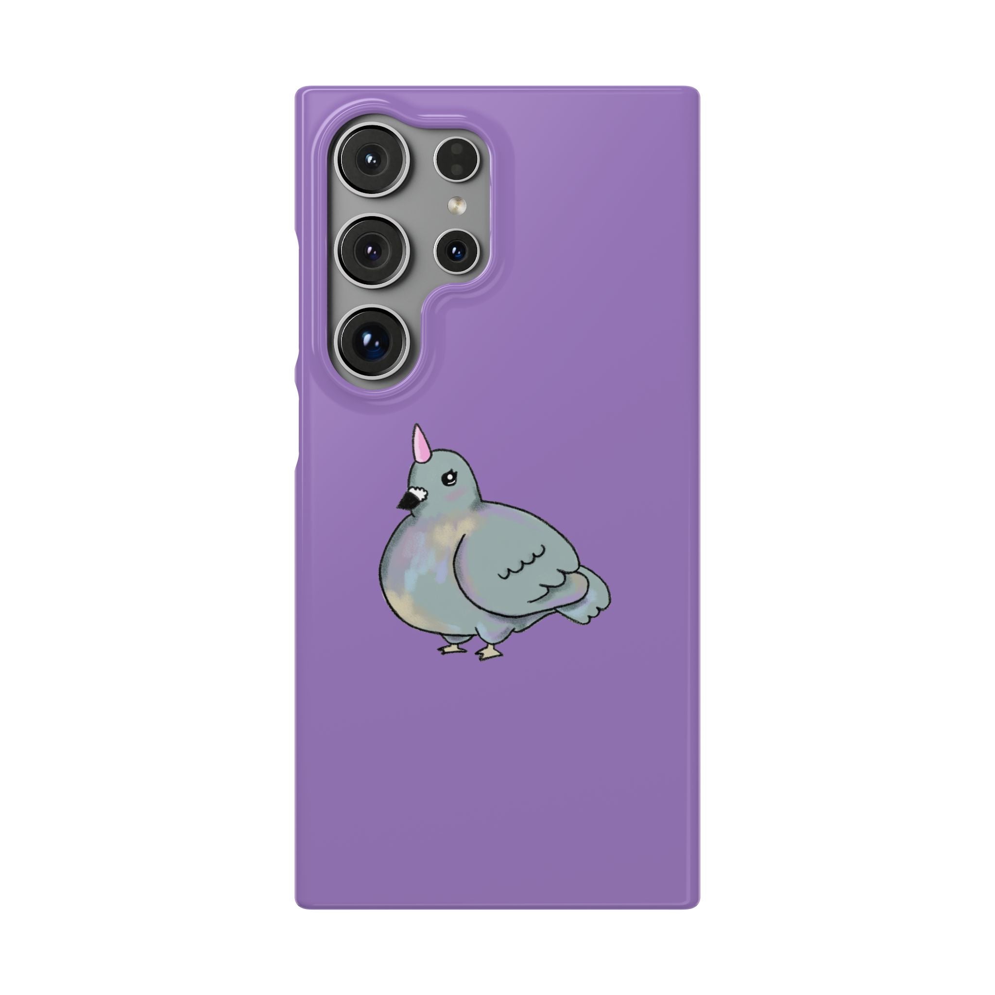 Purple Unicorn Pigeon Snap Phone Case