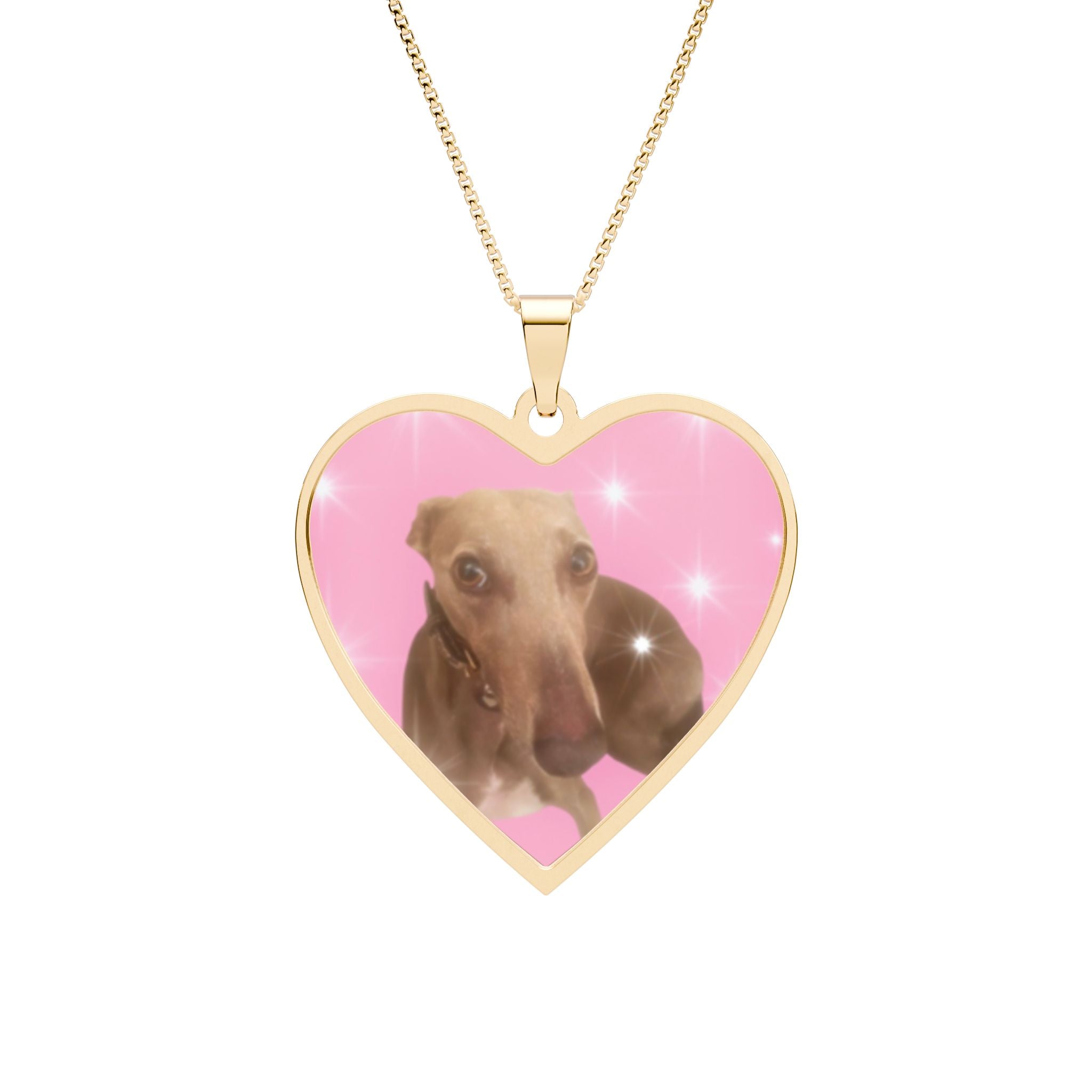 Whippet Dog Heart Photo Pendant