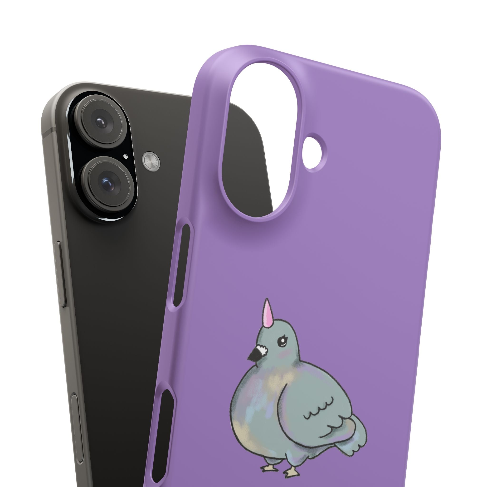 Purple Unicorn Pigeon Snap Phone Case
