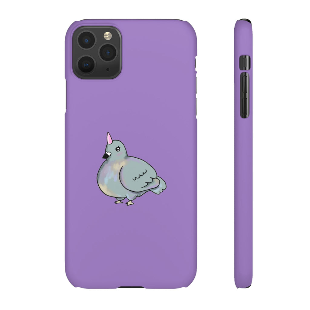 Purple Unicorn Pigeon Snap Phone Case