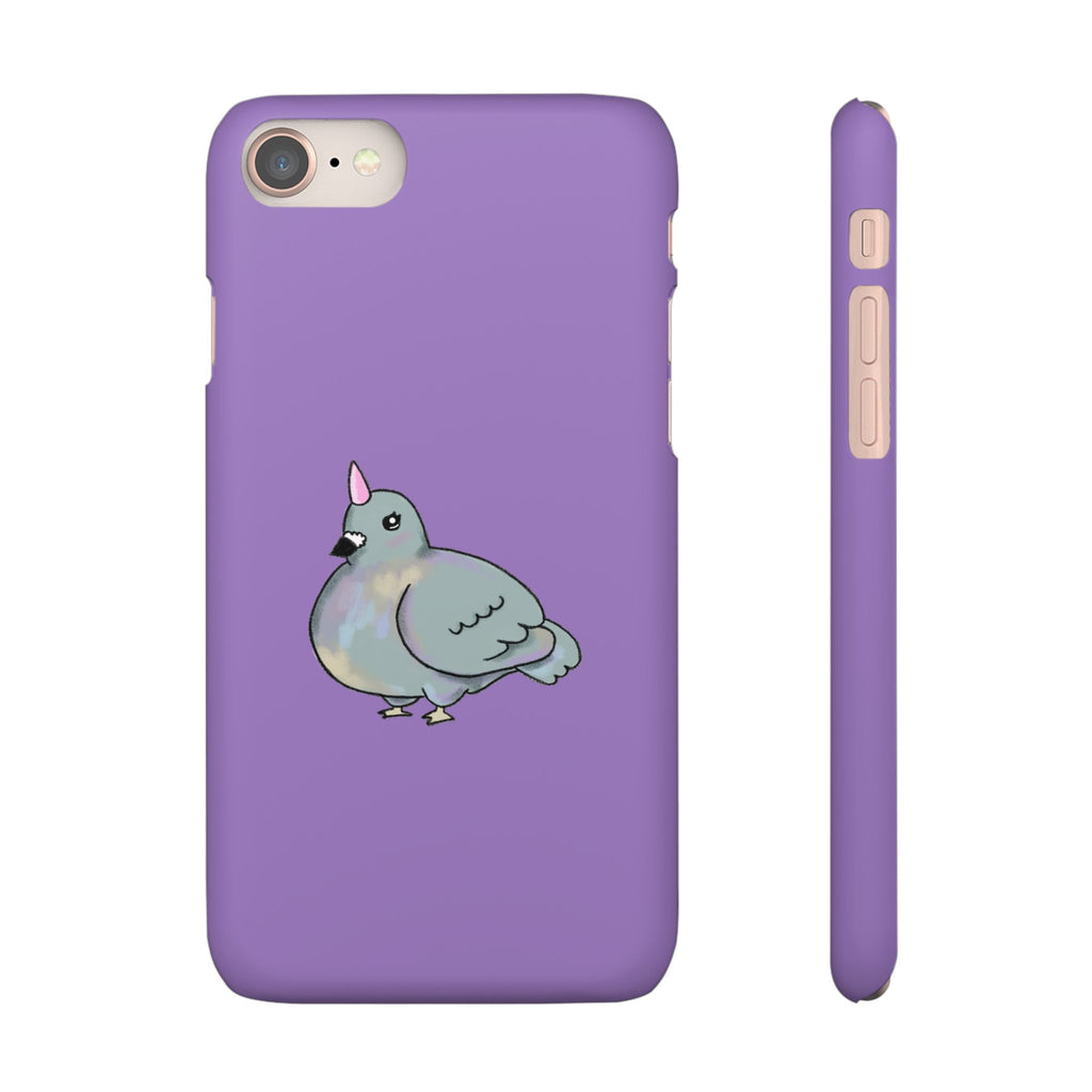 Purple Unicorn Pigeon Snap Phone Case