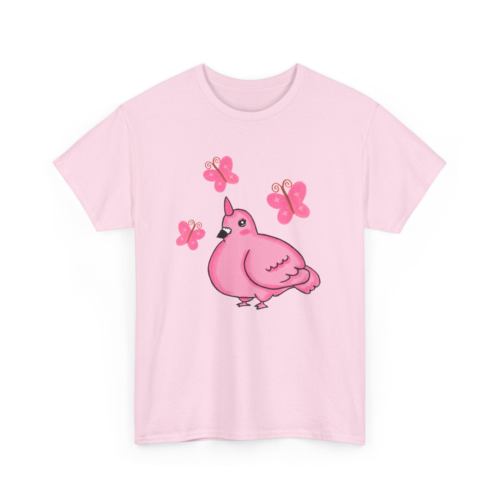 Pink Butterfly Unicorn Pigeon Shirt