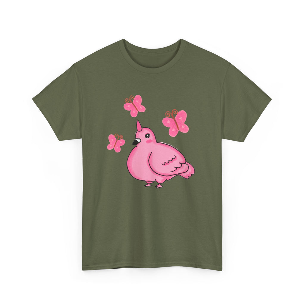 Pink Butterfly Unicorn Pigeon Shirt