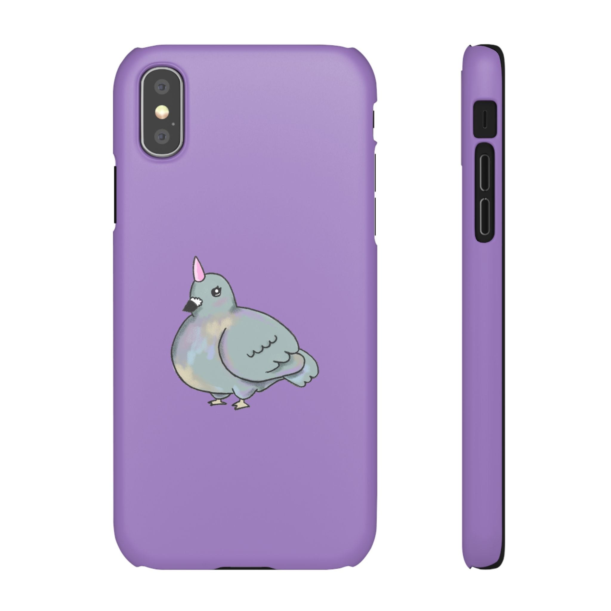 Purple Unicorn Pigeon Snap Phone Case