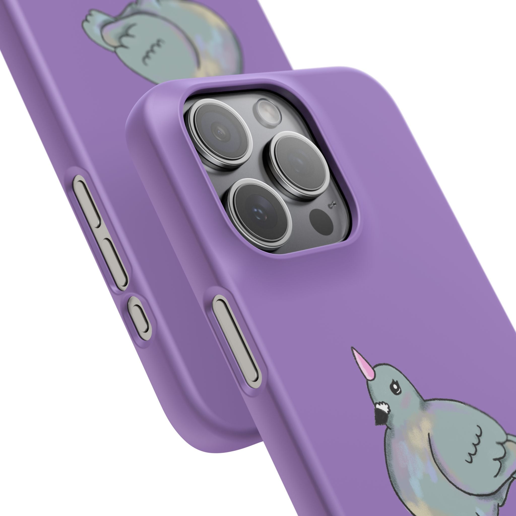 Purple Unicorn Pigeon Snap Phone Case