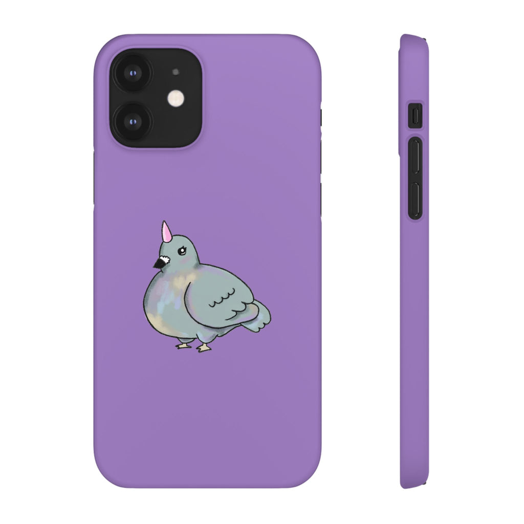 Purple Unicorn Pigeon Snap Phone Case