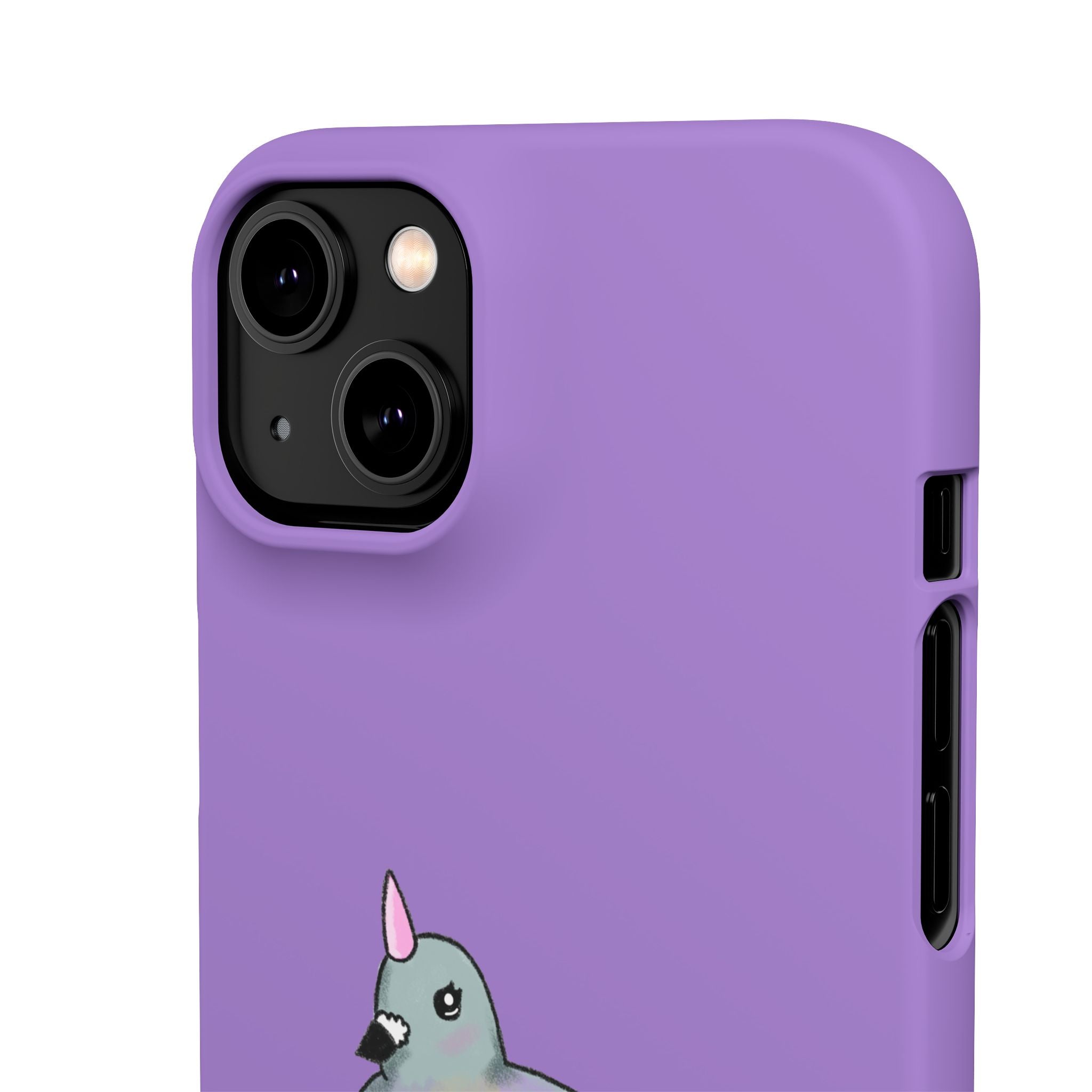 Purple Unicorn Pigeon Snap Phone Case