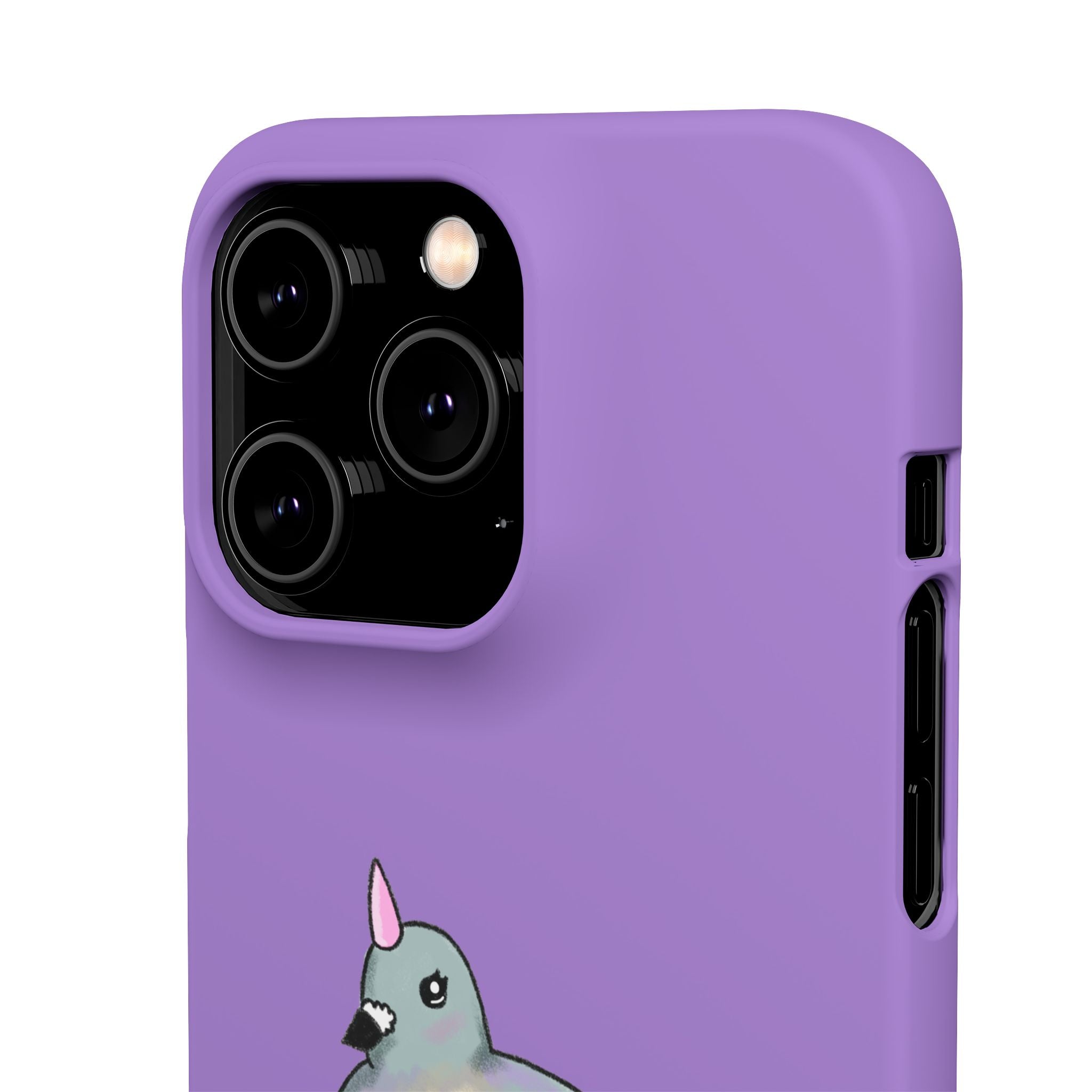 Purple Unicorn Pigeon Snap Phone Case