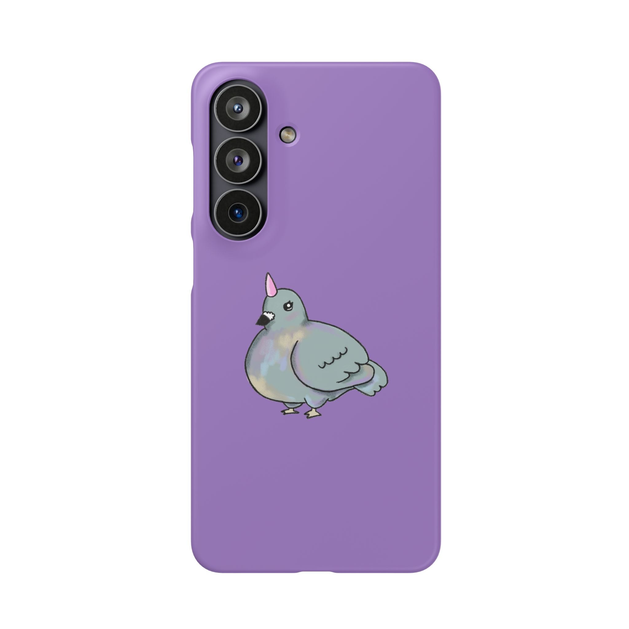 Purple Unicorn Pigeon Snap Phone Case