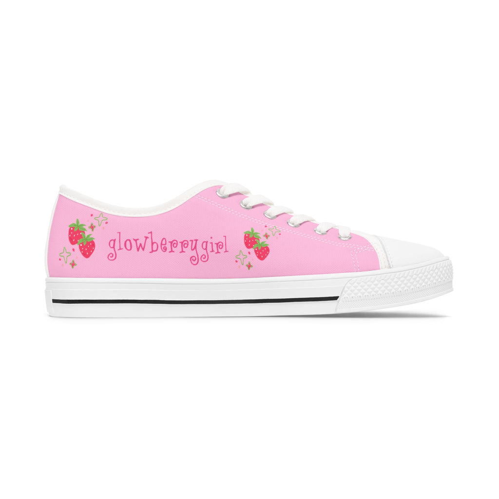 Pink Strawberry Women's Low Top Sneakers
