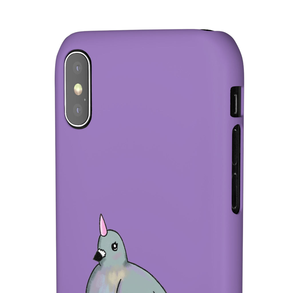Purple Unicorn Pigeon Snap Phone Case