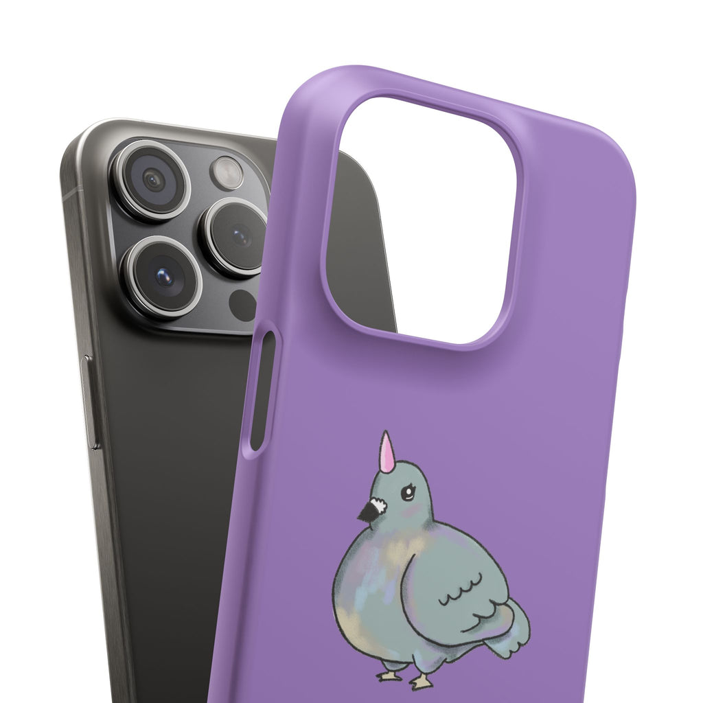 Purple Unicorn Pigeon Snap Phone Case