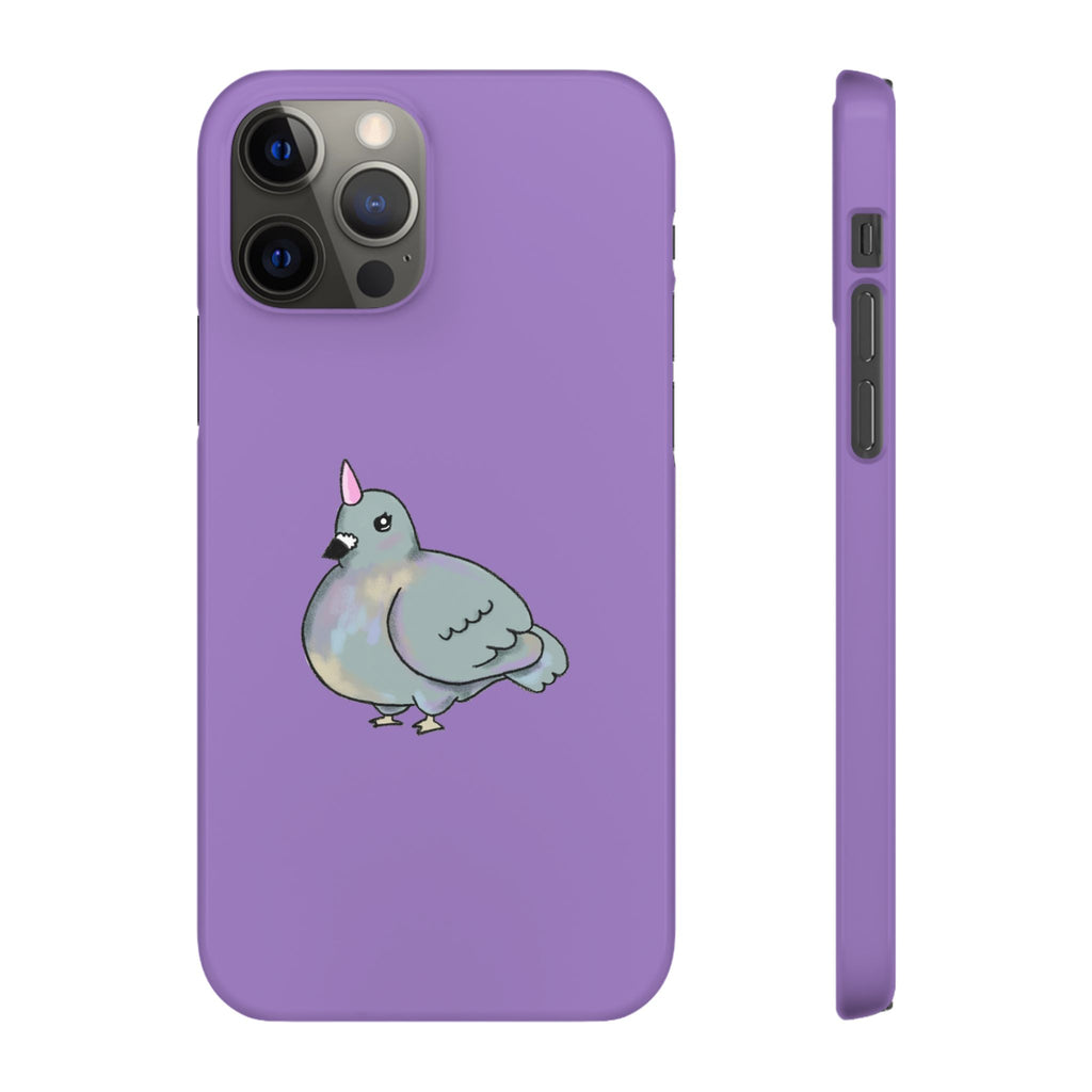 Purple Unicorn Pigeon Snap Phone Case