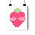 Strawberry Lashes Paper Poster