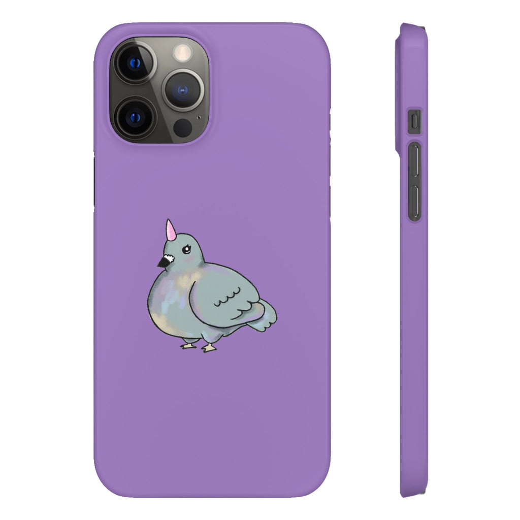 Purple Unicorn Pigeon Snap Phone Case