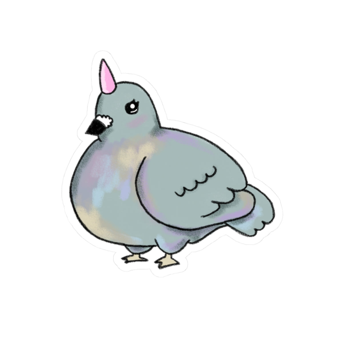Pigeon Kiss-Cut Sticker