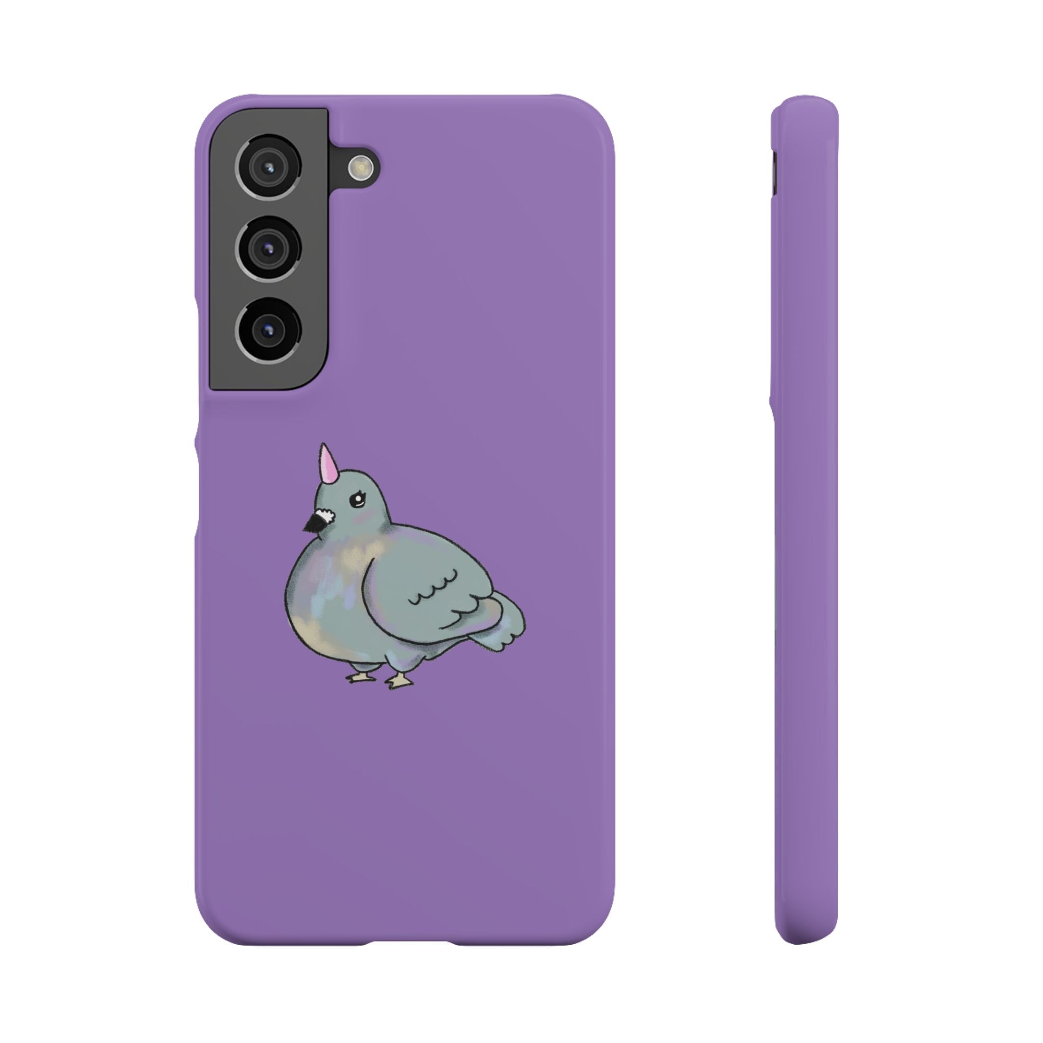 Purple Unicorn Pigeon Snap Phone Case