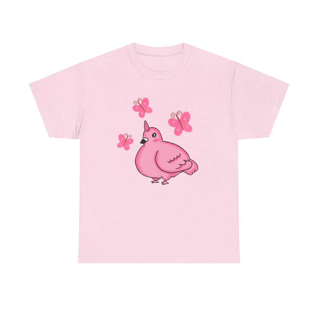 Pink Butterfly Unicorn Pigeon Shirt