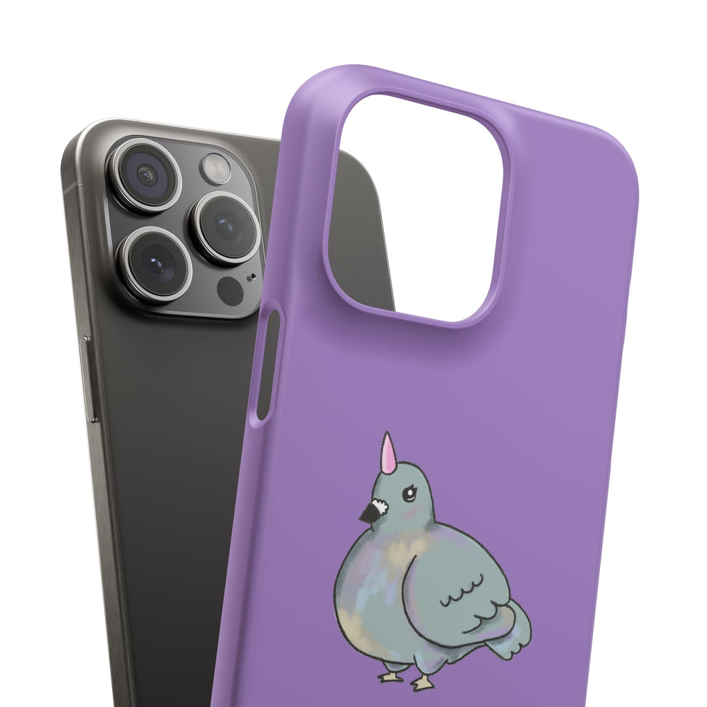 Purple Unicorn Pigeon Snap Phone Case