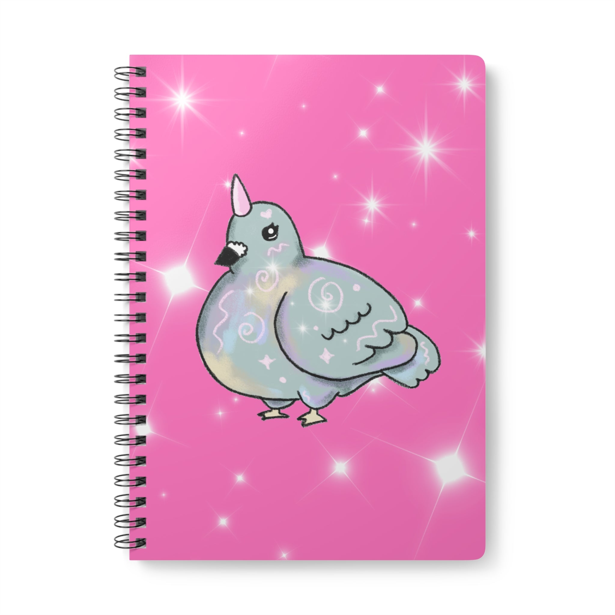 Sparkle Unicorn Pigeon A5 Spiral Notebook