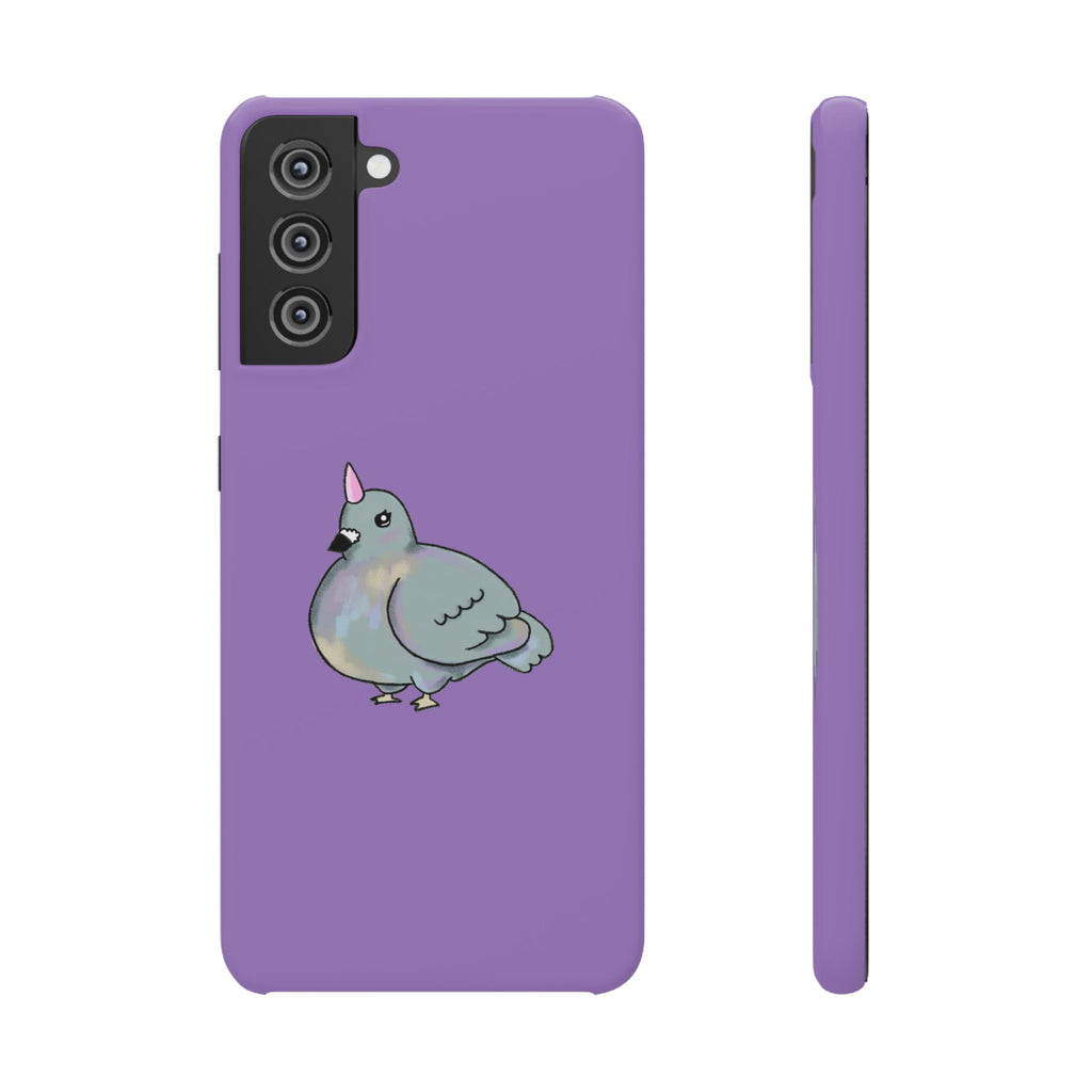 Purple Unicorn Pigeon Snap Phone Case
