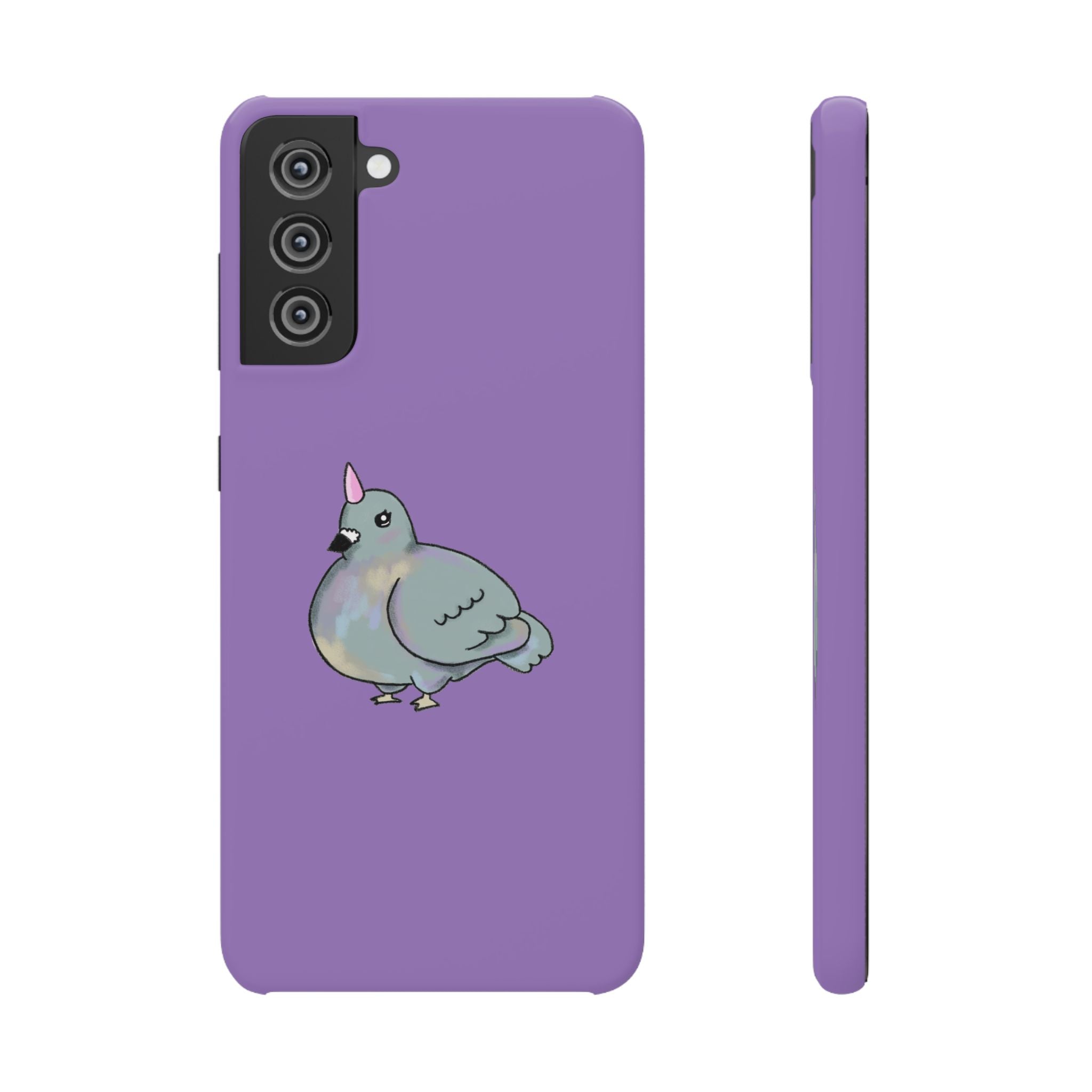 Purple Unicorn Pigeon Snap Phone Case