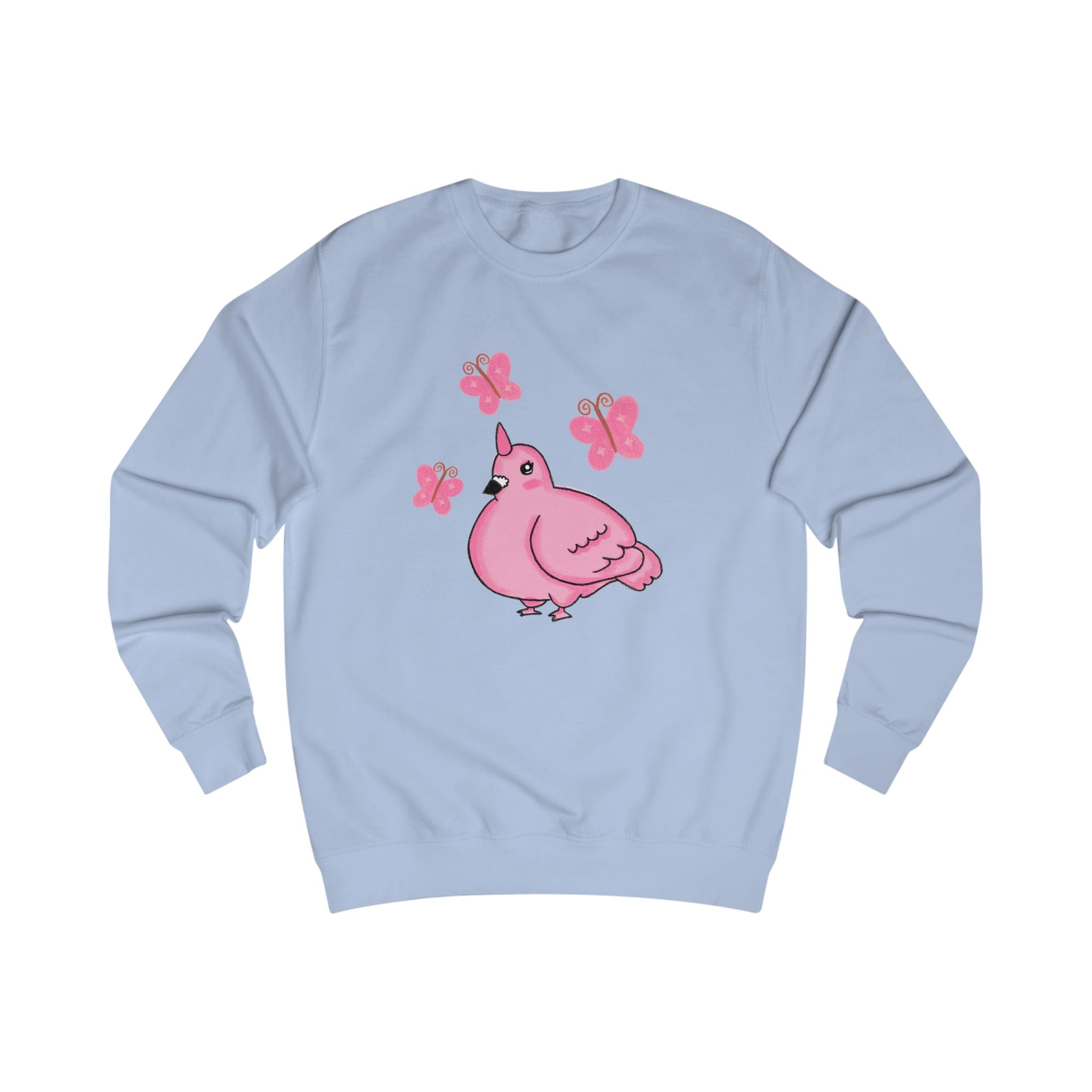 Pink Unicorn Pigeon & Butterflies Sweatshirt