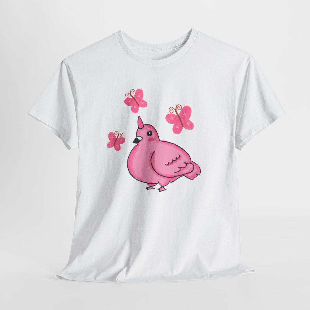 Pink Butterfly Unicorn Pigeon Shirt