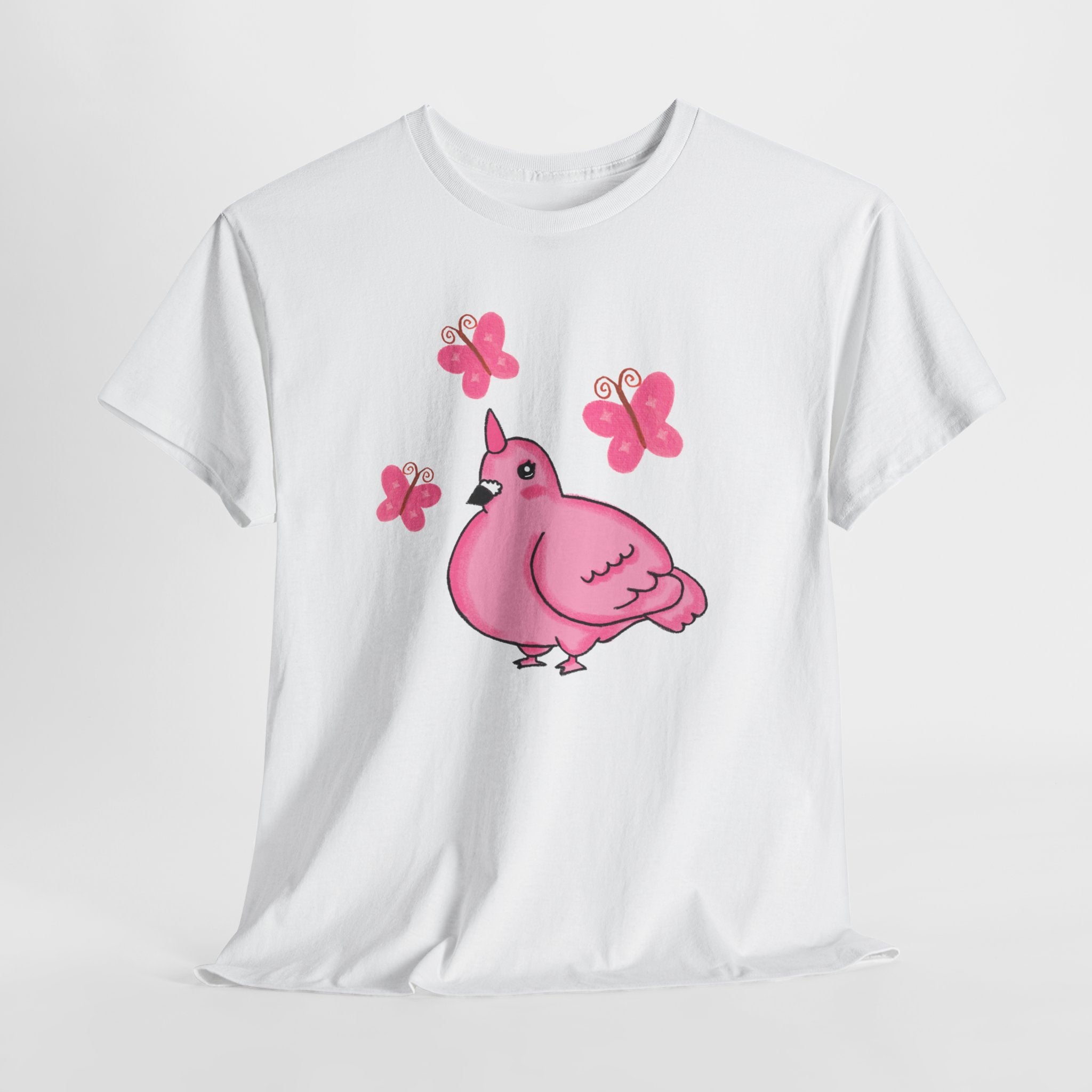 Pink Butterfly Unicorn Pigeon Shirt