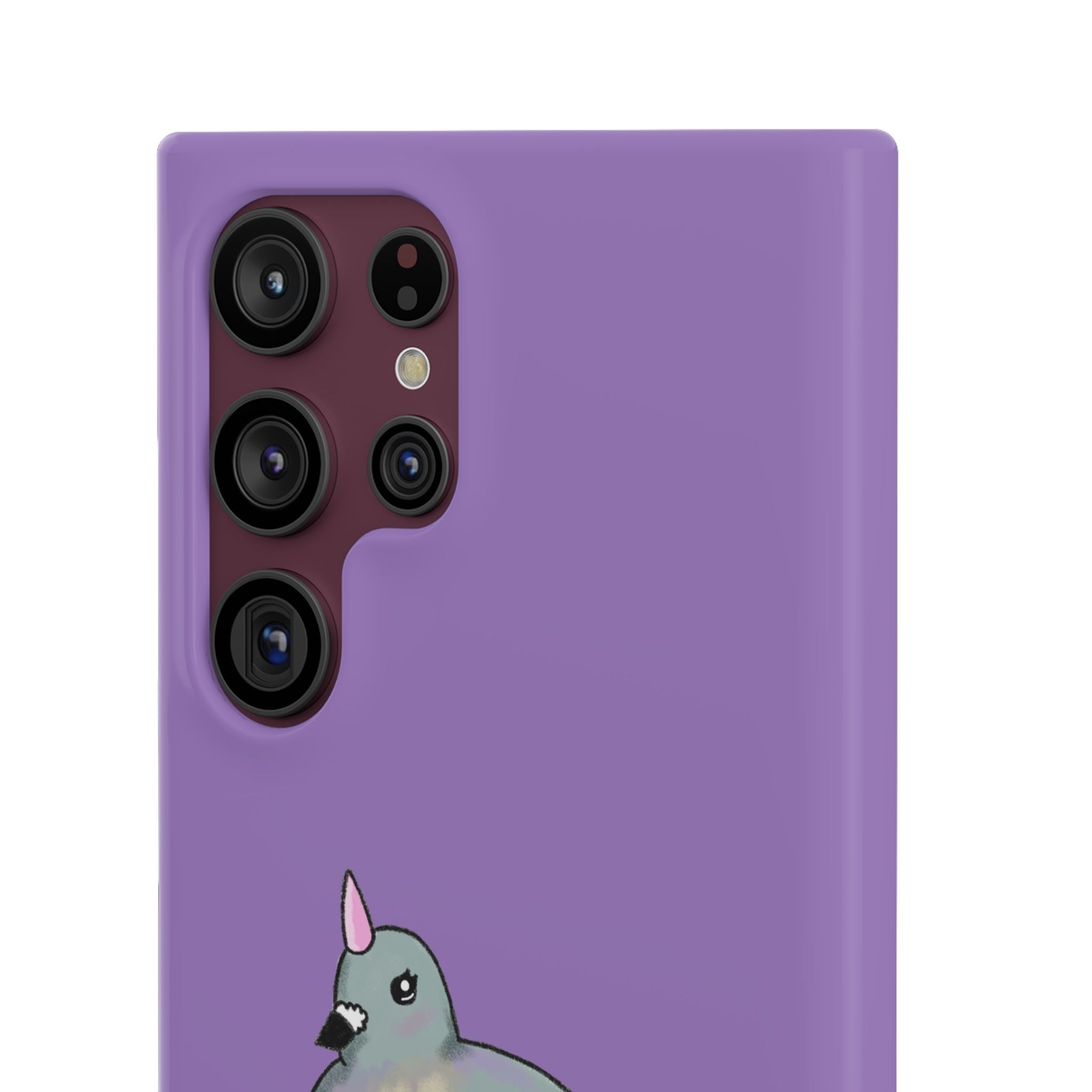 Purple Unicorn Pigeon Snap Phone Case