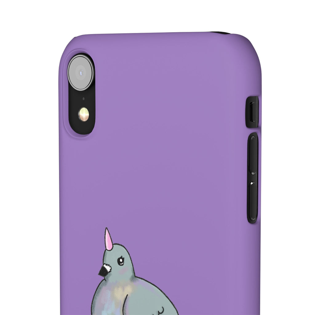 Purple Unicorn Pigeon Snap Phone Case