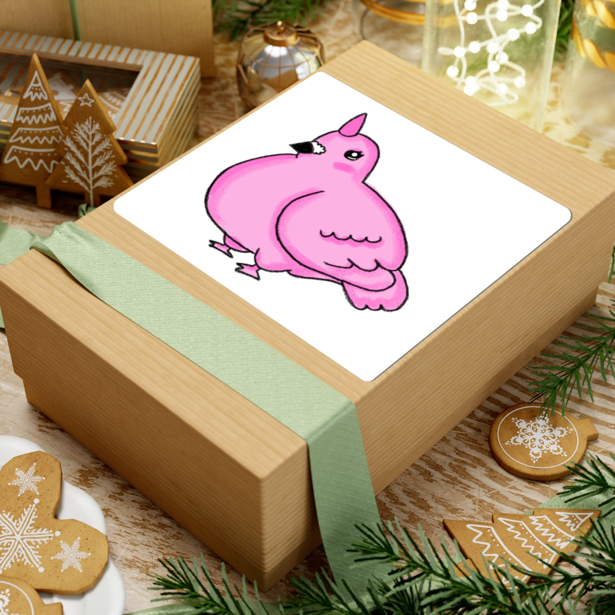 Pink Unicorn Pigeon Kiss-Cut Sticker