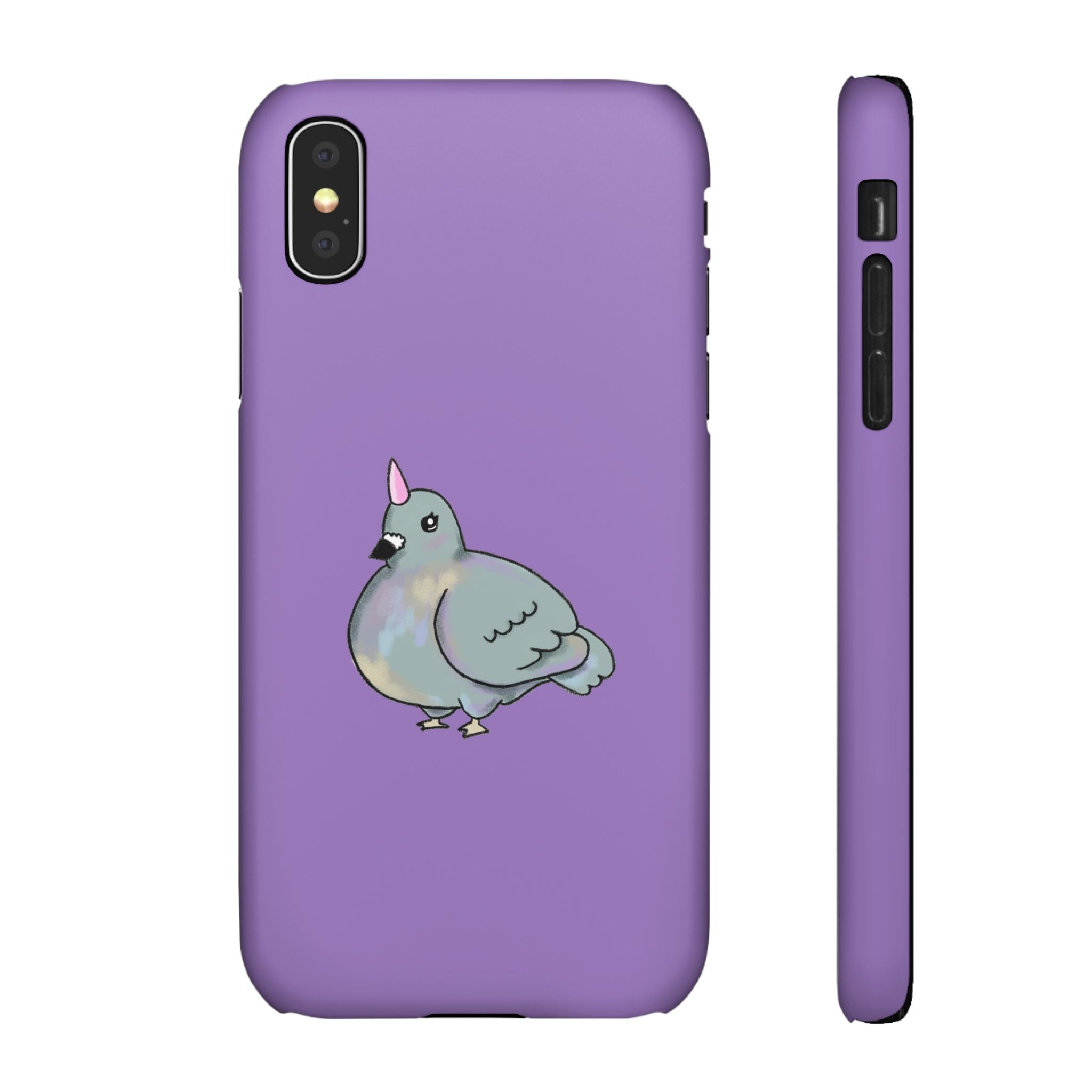 Purple Unicorn Pigeon Snap Phone Case