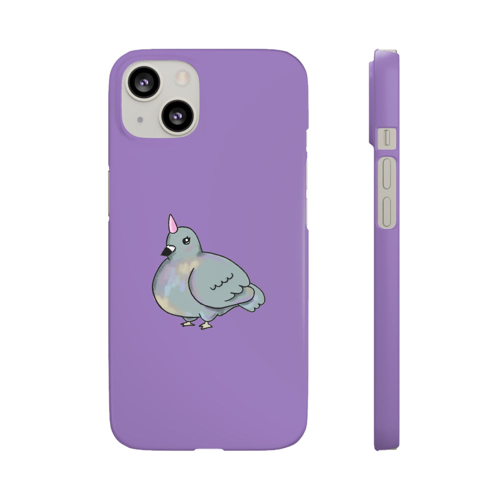 Purple Unicorn Pigeon Snap Phone Case