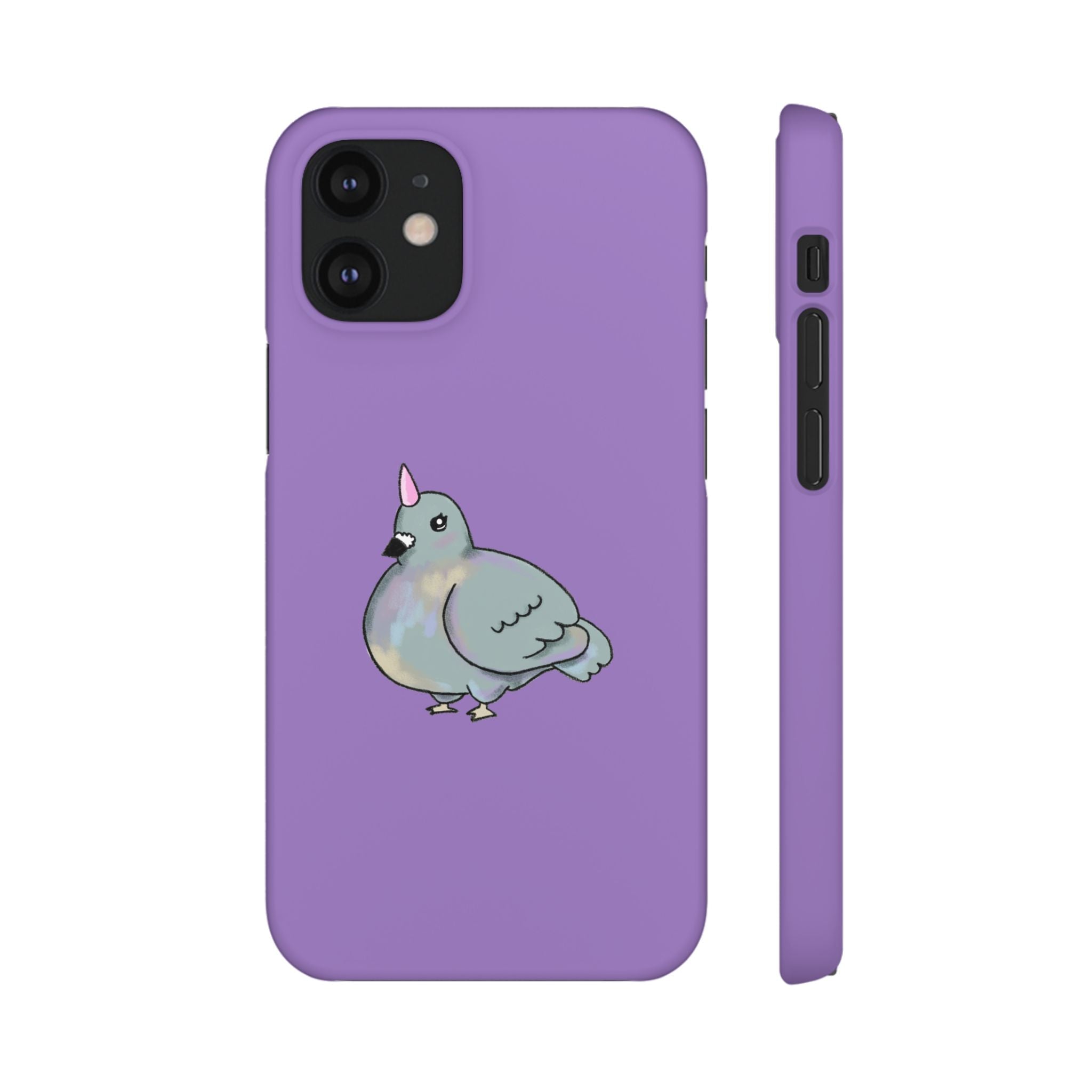 Purple Unicorn Pigeon Snap Phone Case