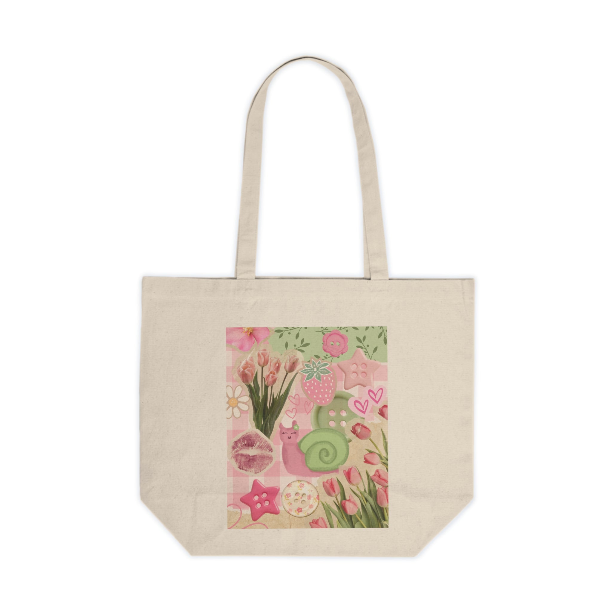 Whimsical Canvas Shopping Tote