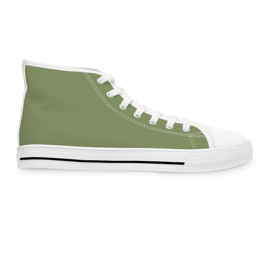 Olive Green Apple High-Top Sneakers (Women's Trainers)