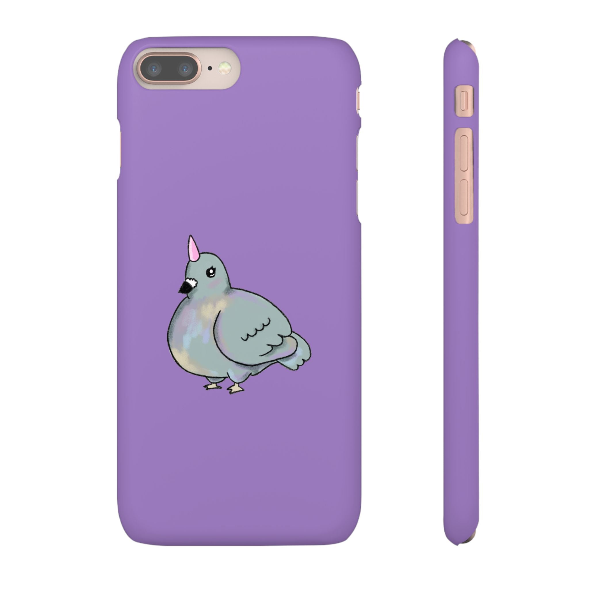 Purple Unicorn Pigeon Snap Phone Case