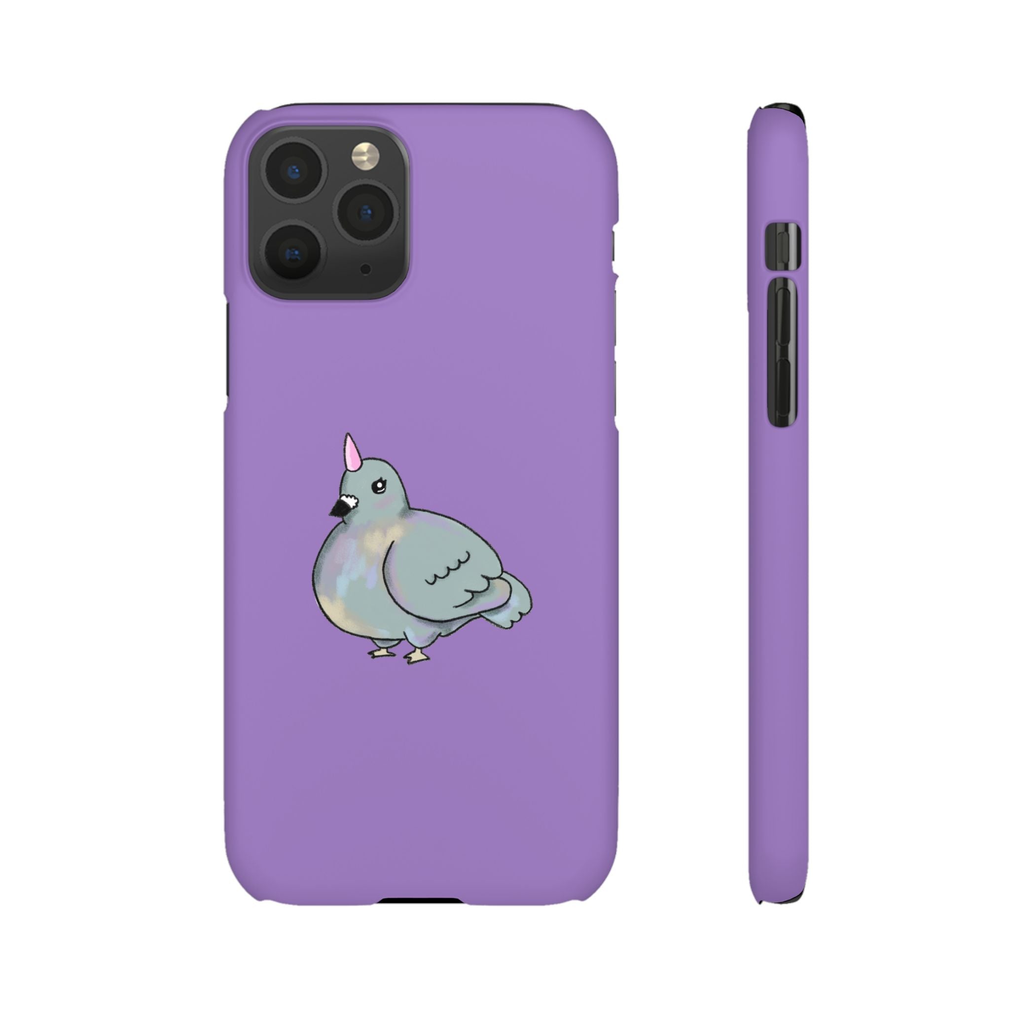 Purple Unicorn Pigeon Snap Phone Case