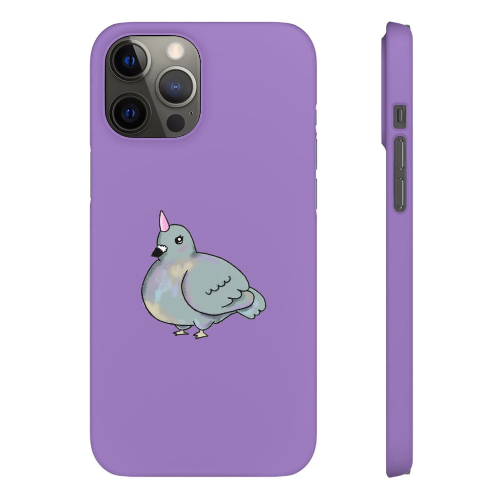 Purple Unicorn Pigeon Snap Phone Case
