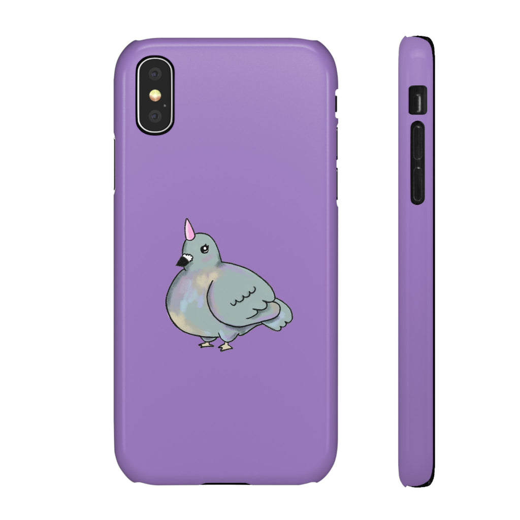 Purple Unicorn Pigeon Snap Phone Case