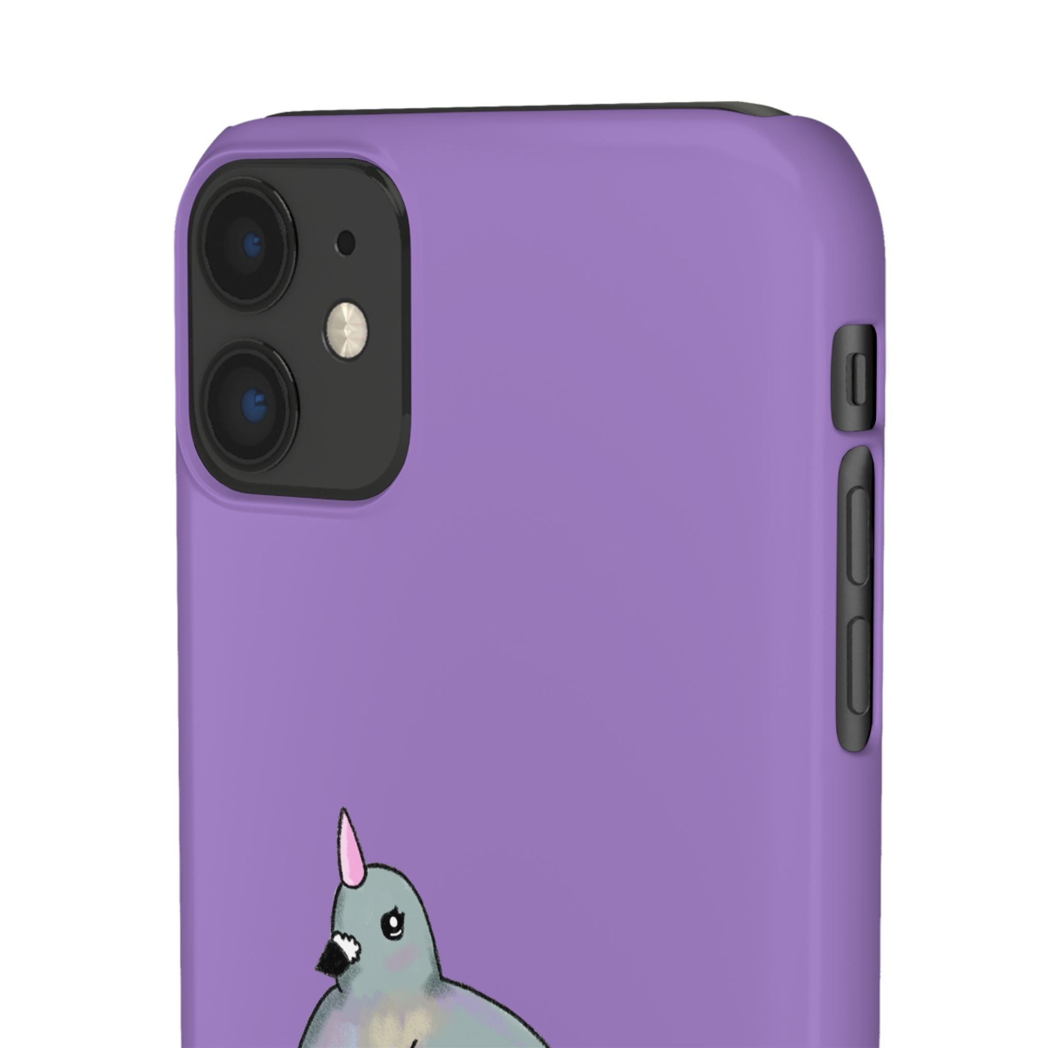Purple Unicorn Pigeon Snap Phone Case