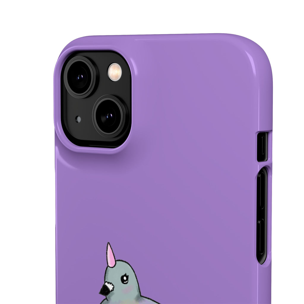 Purple Unicorn Pigeon Snap Phone Case