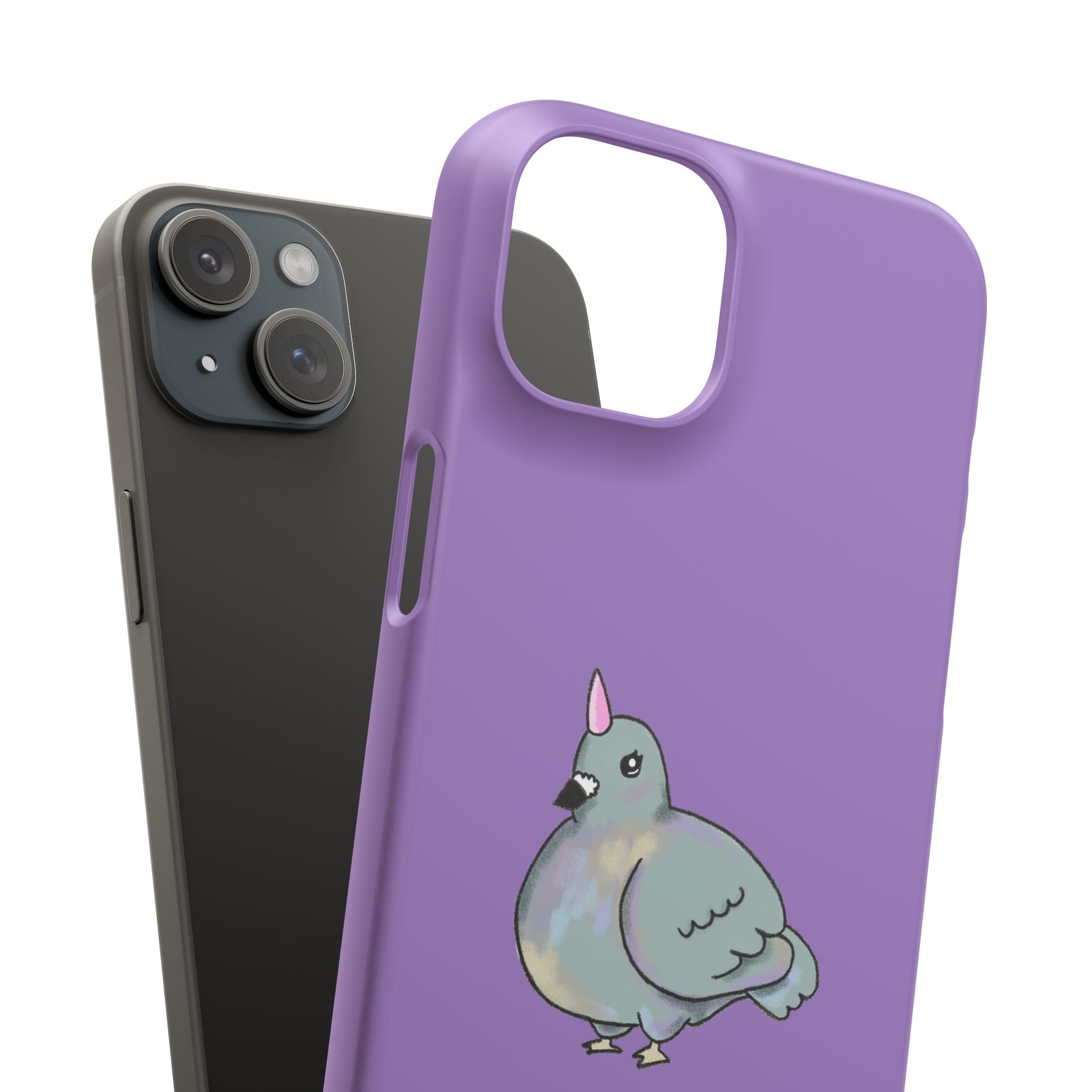 Purple Unicorn Pigeon Snap Phone Case