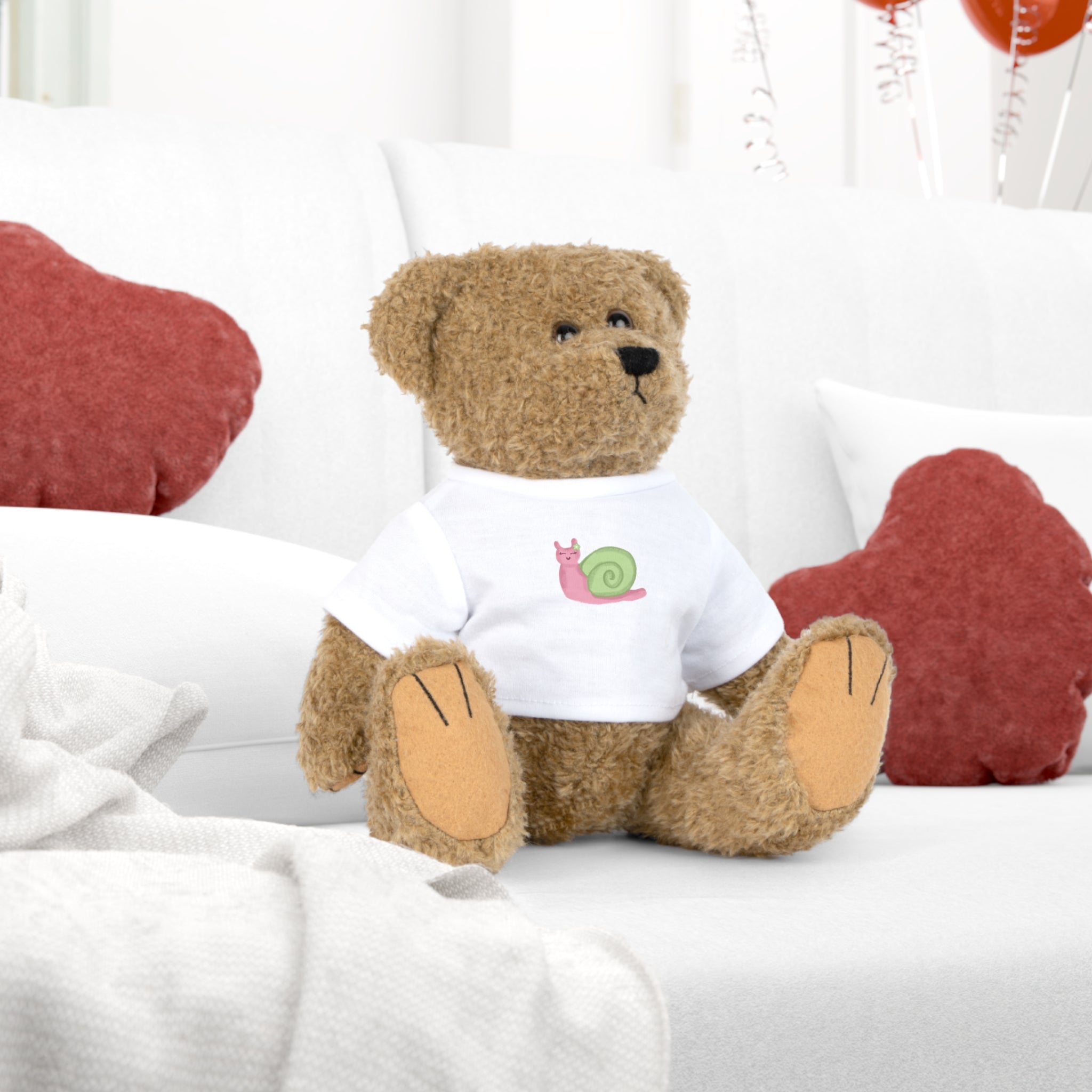 Cute Snail T-Shirt Teddy Bear Plush