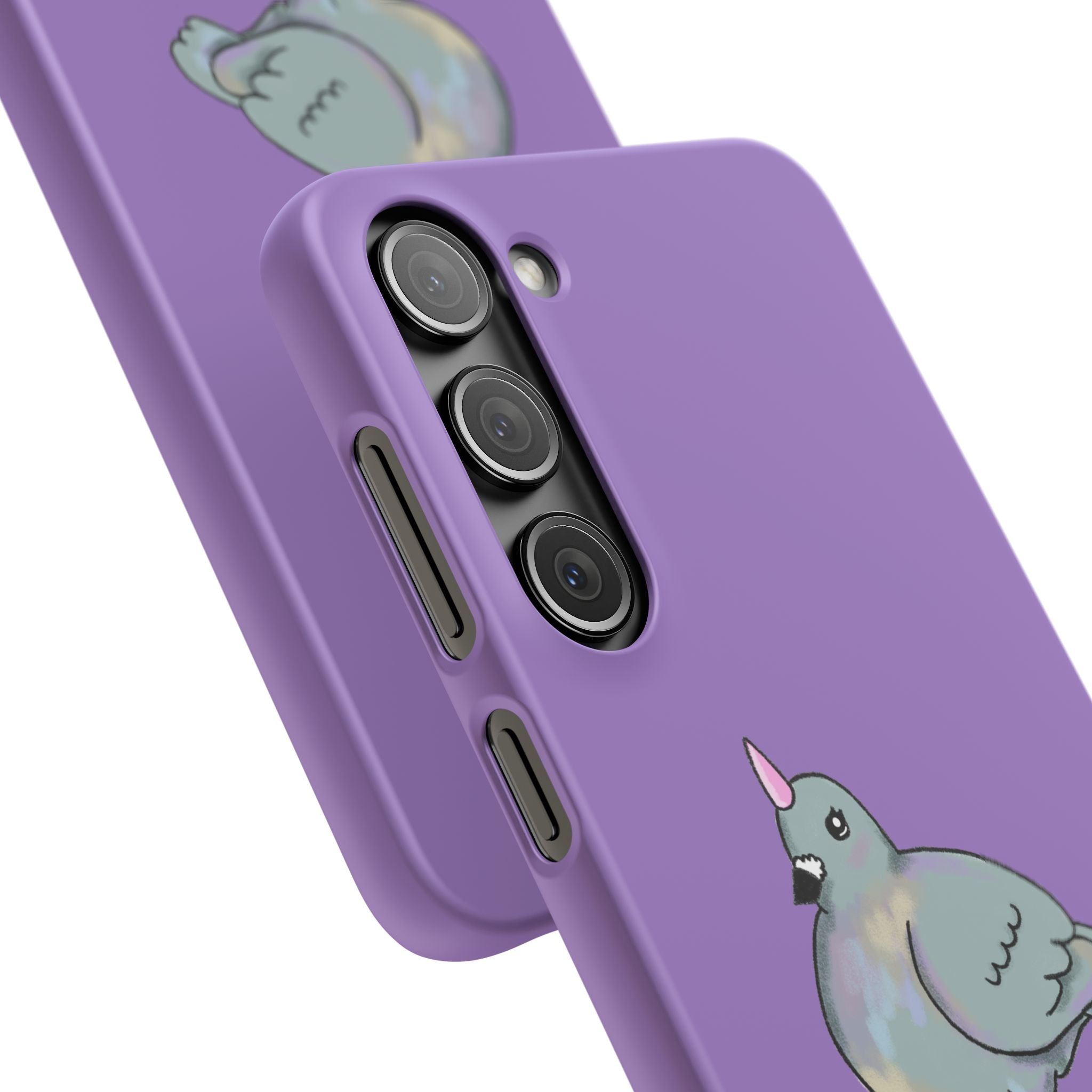 Purple Unicorn Pigeon Snap Phone Case