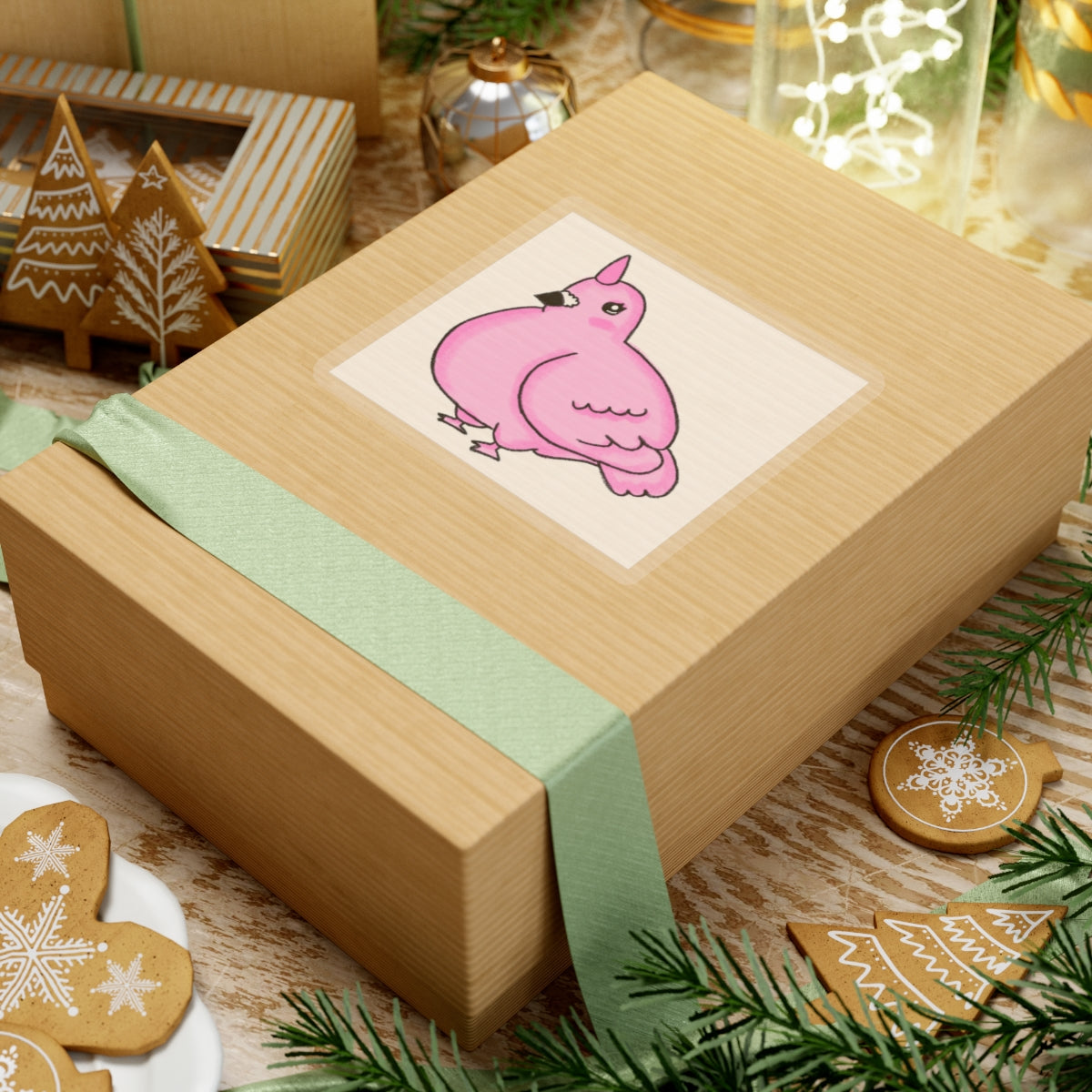 Pink Unicorn Pigeon Kiss-Cut Sticker