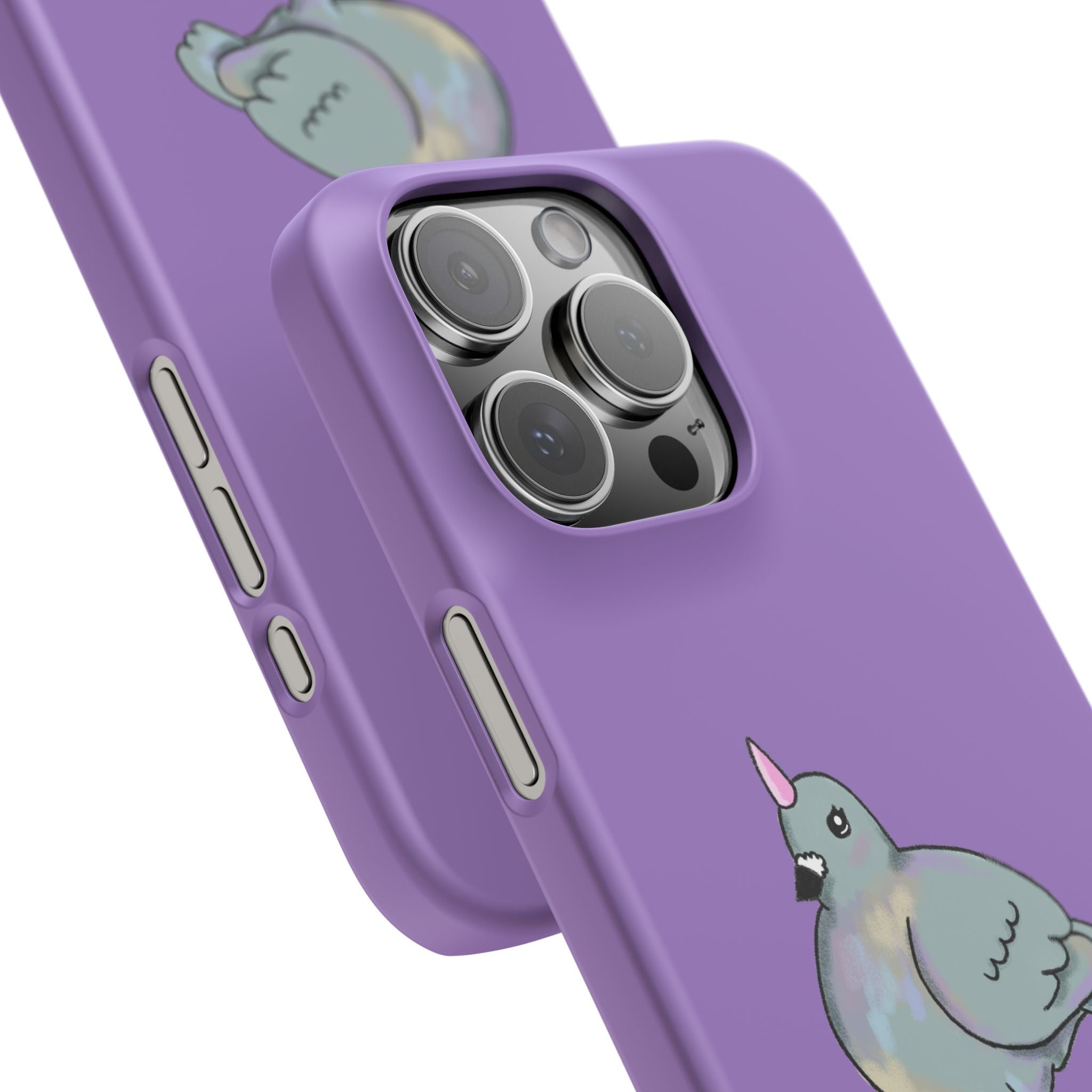 Purple Unicorn Pigeon Snap Phone Case