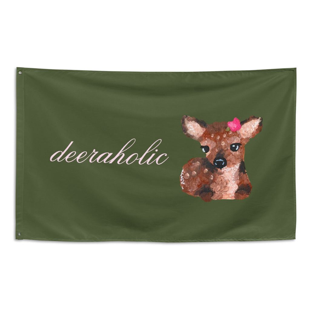 Deeraholic Fawn Flag - All-Over Print Outdoor/Indoor Banner