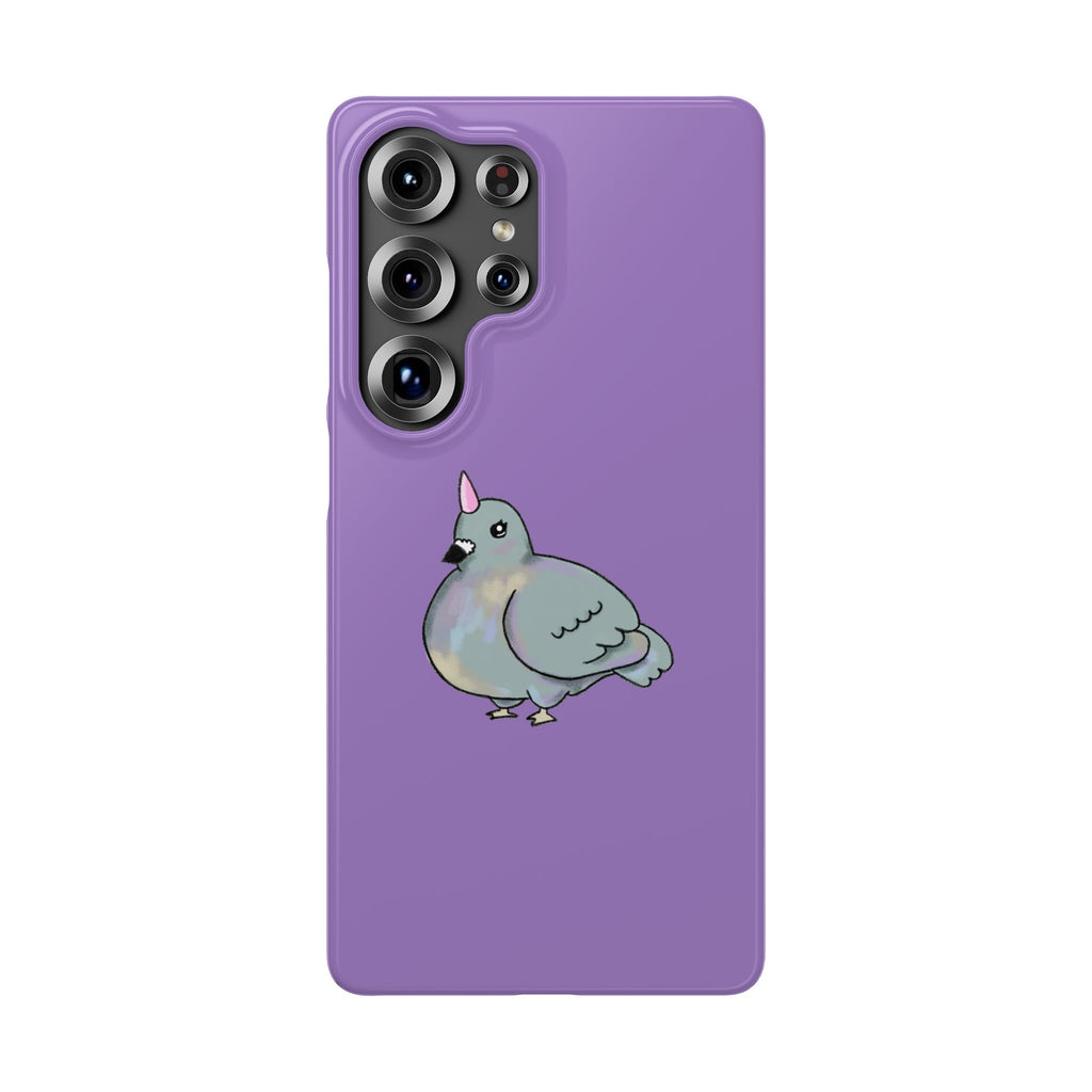 Purple Unicorn Pigeon Snap Phone Case